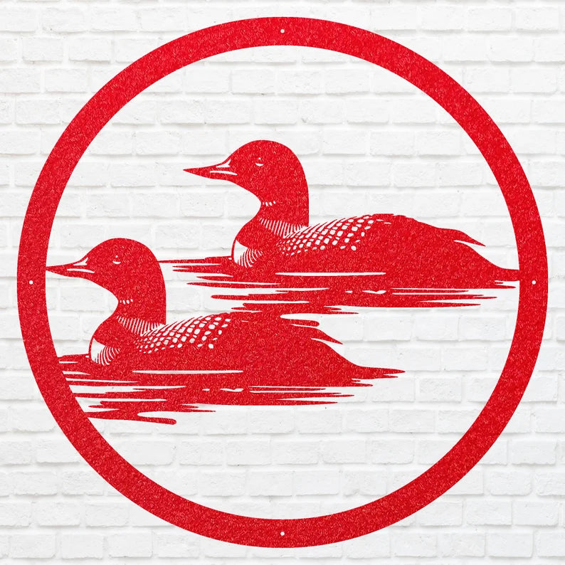 Loon Metal Wall Art, Loon in Water Metal Wall Decor, Bird Wall Art, Metal Loon Unique Home Decor, Bird Lover Gift