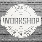 Dads Workshop Sign, Metal Wall Art, Dads Garage Wall Art, Workshop Metal Sign Wall Art, Custom Garage Sign, Mechanic Gifts