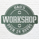 Dads Workshop Sign, Metal Wall Art, Dads Garage Wall Art, Workshop Metal Sign Wall Art, Custom Garage Sign, Mechanic Gifts