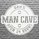 Dads Man Cave Sign, Man Cave Wall Art, Custom Man Cave Sign, Laser Cut Metal Signs, Personalized Man Cave Decor