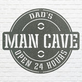 Dads Man Cave Sign, Man Cave Wall Art, Custom Man Cave Sign, Laser Cut Metal Signs, Personalized Man Cave Decor