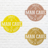 Dads Man Cave Sign, Man Cave Wall Art, Custom Man Cave Sign, Laser Cut Metal Signs, Personalized Man Cave Decor