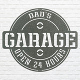 Garage Wall Art, Dad Garage Wall Art, Metal Workshop Sign, Modern Metal Work, Round Dad Wall Art, Mechanic Gifts