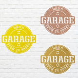 Garage Wall Art, Dad Garage Wall Art, Metal Workshop Sign, Modern Metal Work, Round Dad Wall Art, Mechanic Gifts