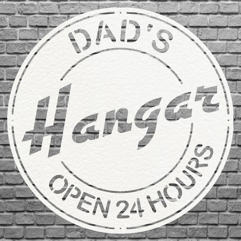 Father Wall Art, Round Dad Hungar Wall Art, Outdoor Modern Metal Art, Metal Wall Art Decor, Wall Decoration, Metal Sign Wall Art