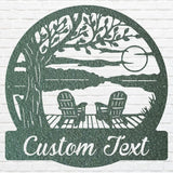 Custom Firepit Sign, Firepit Sunset Metal Wall Art, Laser Cut Personalized Metal Sign, Lake House Decor, Housewarming Gift
