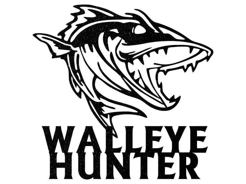 Walleye Fishing Sign, Walleye Hunter Wall Art, Hunting Shark Wall Art, Fish Wall Decor, Hunter Decor, Modern Fish Art