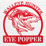 Walleye Hunter Wall Art, Walleye Fishing Sign, Modern Fish Art, Hunting Shark Wall Art, Fish Wall Decor, Hunter Decor