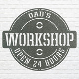 Dads Workshop Sign, Metal Wall Art, Dads Garage Wall Art, Workshop Metal Sign Wall Art, Custom Garage Sign, Mechanic Gifts