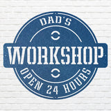 Dads Workshop Sign, Metal Wall Art, Dads Garage Wall Art, Workshop Metal Sign Wall Art, Custom Garage Sign, Mechanic Gifts