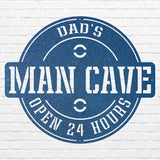 Dads Man Cave Sign, Man Cave Wall Art, Custom Man Cave Sign, Laser Cut Metal Signs, Personalized Man Cave Decor
