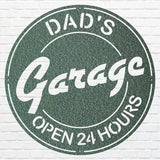 Metal Workshop Sign, Modern Metal Work, Garage Wall Decor, Dad Garage Wall Art, Round Dad Wall Art, Gifts for Dad