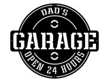 Garage Wall Art, Dad Garage Wall Art, Metal Workshop Sign, Modern Metal Work, Round Dad Wall Art, Mechanic Gifts