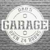 Garage Wall Art, Dad Garage Wall Art, Metal Workshop Sign, Modern Metal Work, Round Dad Wall Art, Mechanic Gifts