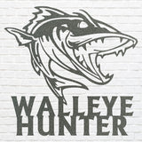 Walleye Fishing Sign, Walleye Hunter Wall Art, Hunting Shark Wall Art, Fish Wall Decor, Hunter Decor, Modern Fish Art