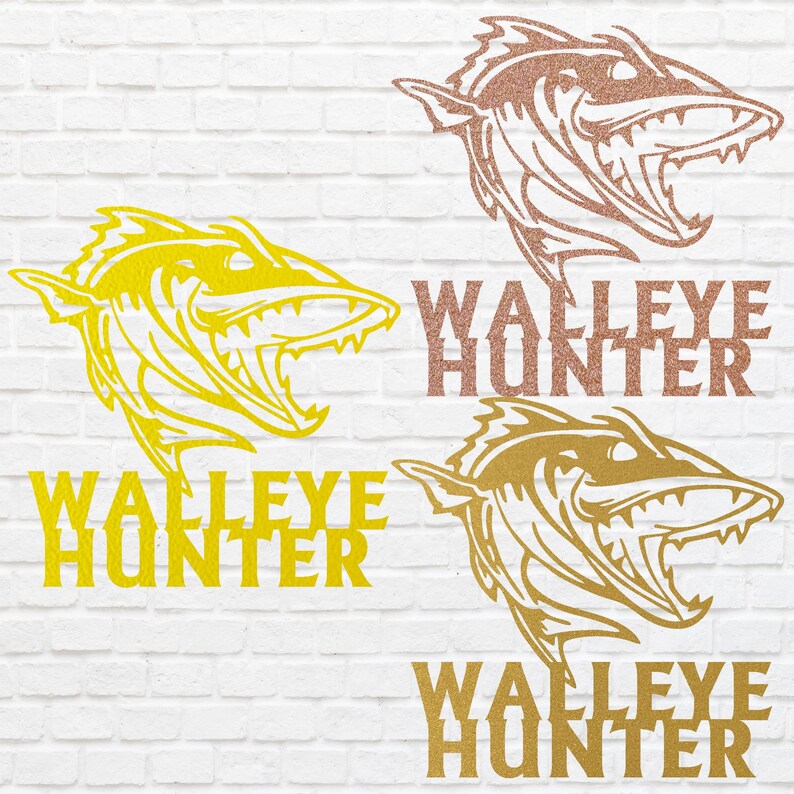Walleye Fishing Sign, Walleye Hunter Wall Art, Hunting Shark Wall Art, Fish Wall Decor, Hunter Decor, Modern Fish Art