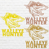 Walleye Fishing Sign, Walleye Hunter Wall Art, Hunting Shark Wall Art, Fish Wall Decor, Hunter Decor, Modern Fish Art