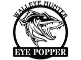 Walleye Hunter Wall Art, Walleye Fishing Sign, Modern Fish Art, Hunting Shark Wall Art, Fish Wall Decor, Hunter Decor