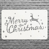 Merry Christmas Reindeer Wall Art, Farmhouse Winter Wall Art, Custom Wall Decor, Modern Christmas Wall Decor