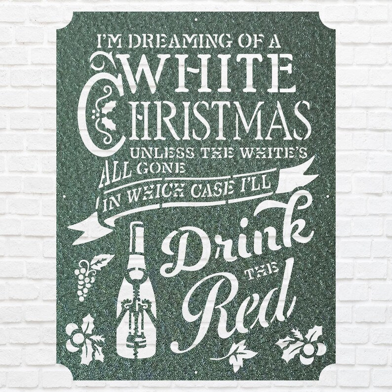 White Christmas Metal Art, Winter Christmas Metal Art Sign, Laser Cut Metal Wall Art, Christmas Home Decor