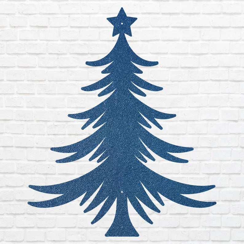 Christmas Tree Metal Wall Hanging, Holiday Wall Art, Christmas Tree Wall Art, Metal Artwork, Xmas Wall Decor, Laser Cut Metal Sign
