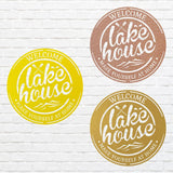 Lakehouse Metal Sign, Welcome To The Lake Laser Cut Metal Artwork, Lake Front Home Sign, Metal Coastal Wall Decor, Lake House Decor