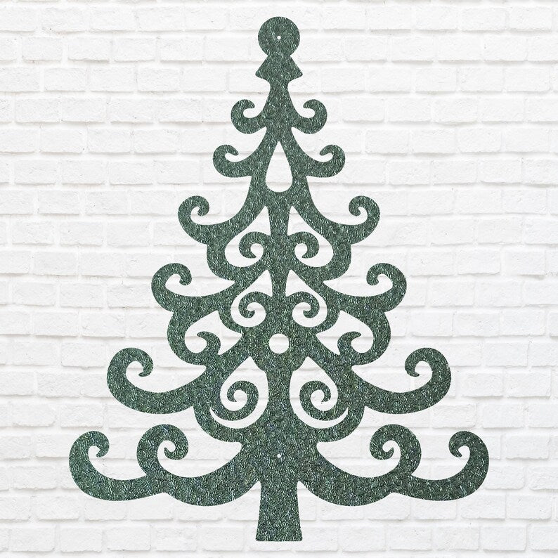 Metal Christmas Tree Art, Holiday Wall Art, Christmas Tree Decor, Metal Wall Hanging, Christmas Wall Decor, Laser Cut Metal Sign