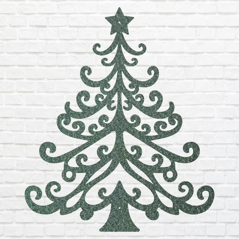 Christmas Tree Metal Wall Decor, Holiday Wall Art, Christmas Tree Wall Art, Metal Wall Hanging, Xmas Wall Decor, Laser Cut Metal Sign