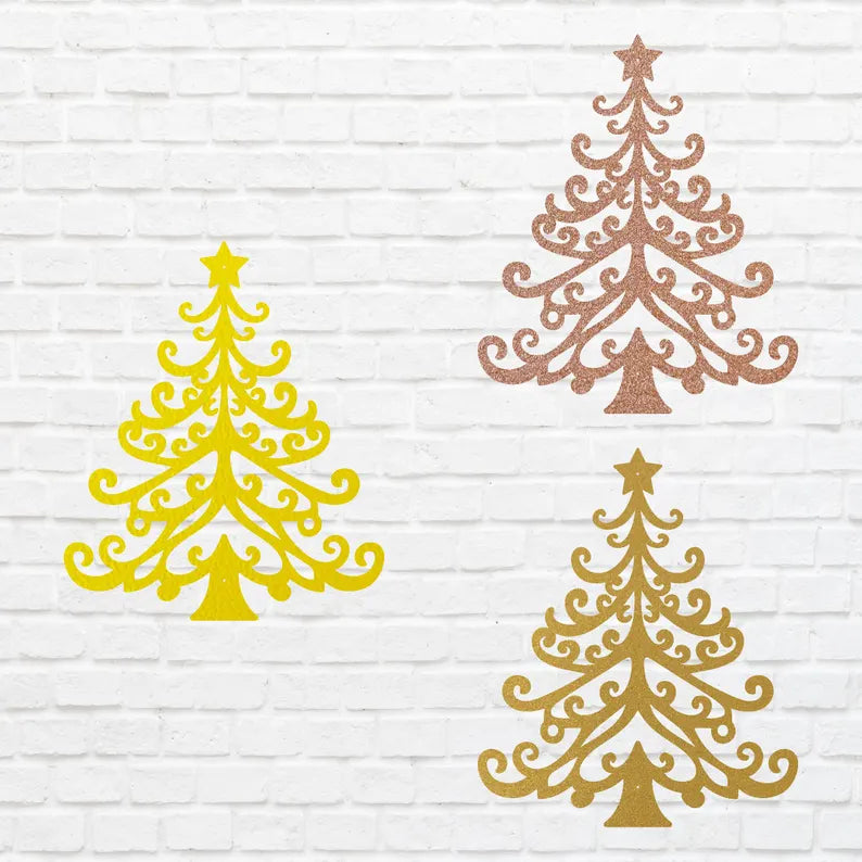 Christmas Tree Metal Wall Decor, Holiday Wall Art, Christmas Tree Wall Art, Metal Wall Hanging, Xmas Wall Decor, Laser Cut Metal Sign