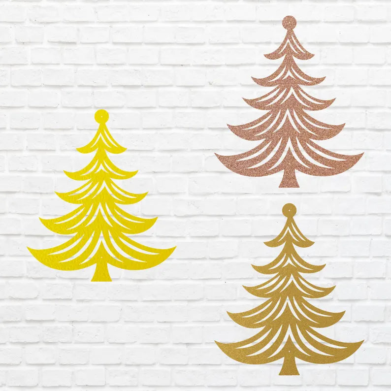 Christmas Tree Wall Art, Metal Artwork, Holiday Metal Wall Art, Xmas Wall Decor, Laser Cut Metal Sign, Wall Decoration