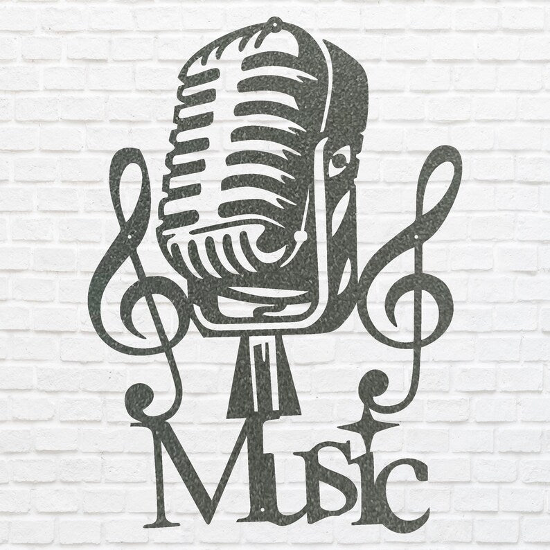 Music Metal Wall Art, Musician Wall Art, Music Metal Sign, Music Room Wall Art, Metal Artwork, Music Studio Art, Music Lover Gift