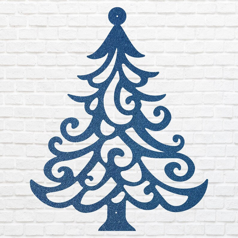 Christmas Tree Metal Artwork, Holiday Wall Art, Christmas Tree Decor, Metal Wall Hanging, Christmas Wall Decor, Laser Cut Metal Sign