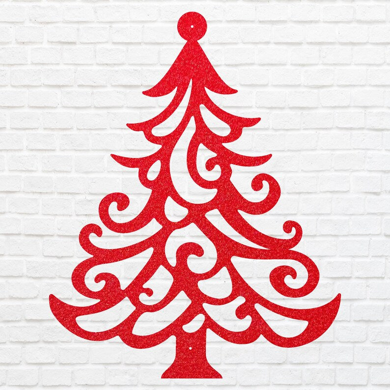 Christmas Tree Metal Artwork, Holiday Wall Art, Christmas Tree Decor, Metal Wall Hanging, Christmas Wall Decor, Laser Cut Metal Sign