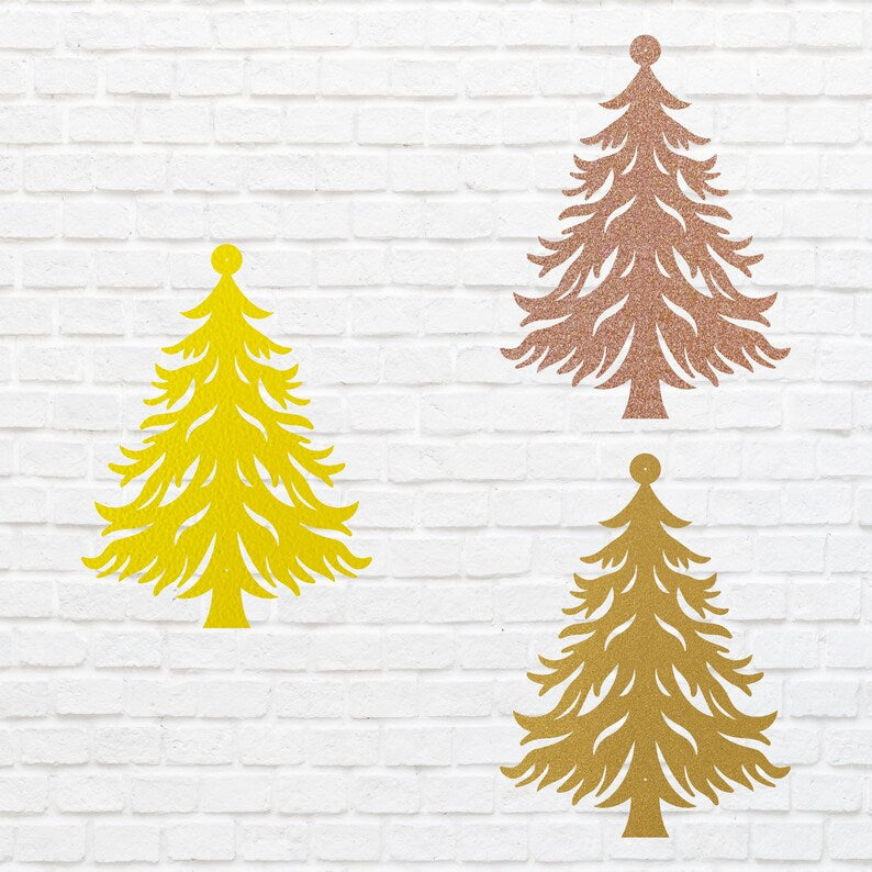 Christmas Metal Tree Wall Art, Holiday Wall Art, Christmas Tree Metal Artwork, Xmas Wall Decor, Laser Cut Metal Sign, Above Bed Art