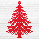 Christmas Metal Tree Wall Art, Holiday Wall Art, Christmas Tree Metal Artwork, Xmas Wall Decor, Laser Cut Metal Sign, Above Bed Art