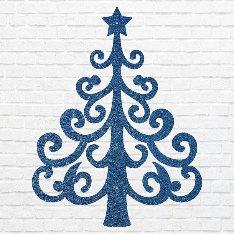 Metal Christmas Tree Wall Art, Holiday Wall Art, Christmas Tree Decor, Metal Wall Hanging, Christmas Wall Decor, Laser Cut Metal Sign