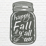 Happy Fall Yall Wall Art, Fall Metal Wall Art, Fall Home Decor, Laser Cut Happy Fall Yall Sign, Housewarming Gift