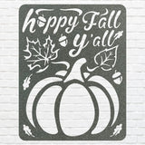 Happy Fall Yall Pumpkin Wall Art, Happy Fall Yall Metal Wall Art, Fall Home Decor, Laser Cut Autumn Wall Sign, Housewarming Gift