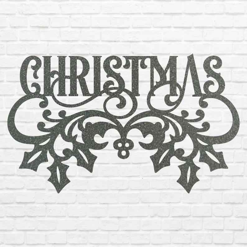 Metal Christmas Wall Art, Metal Christmas Sign, Laser Cut Metal Wall Decor, Christmas Home Decor, Christmas Gift