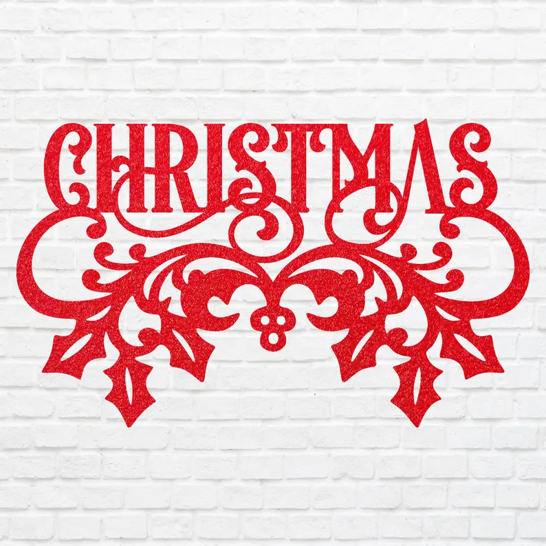 Metal Christmas Wall Art, Metal Christmas Sign, Laser Cut Metal Wall Decor, Christmas Home Decor, Christmas Gift