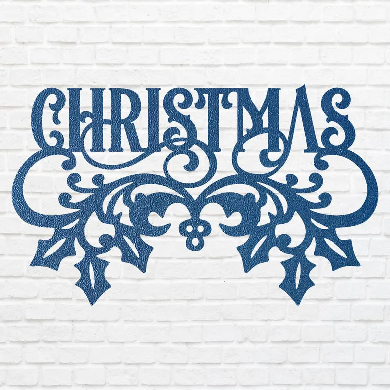 Metal Christmas Wall Art, Metal Christmas Sign, Laser Cut Metal Wall Decor, Christmas Home Decor, Christmas Gift