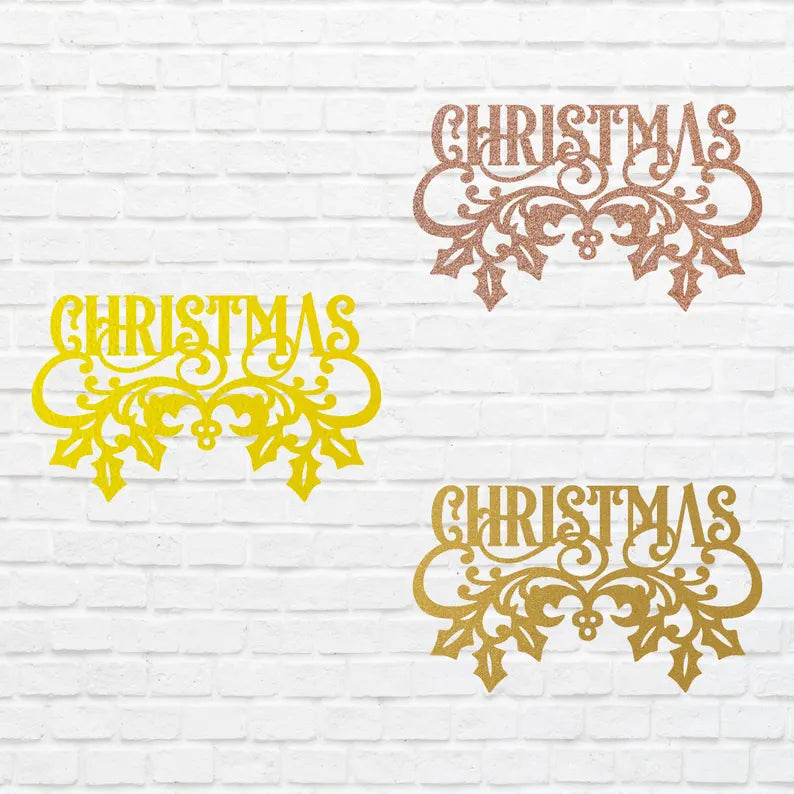 Metal Christmas Wall Art, Metal Christmas Sign, Laser Cut Metal Wall Decor, Christmas Home Decor, Christmas Gift