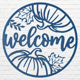 Welcome Metal Wall Art, Pumpkin Metal Wall Art, Laser Cut Welcome Home Sign, Outdoor Welcome Sign, Welcome Decor