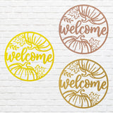 Welcome Metal Wall Art, Pumpkin Metal Wall Art, Laser Cut Welcome Home Sign, Outdoor Welcome Sign, Welcome Decor
