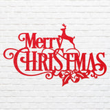 Merry Christmas Metal Art, Metal Christmas Sign, Laser Cut Metal Wall Art, Christmas Home Decor, Holiday Wall Art