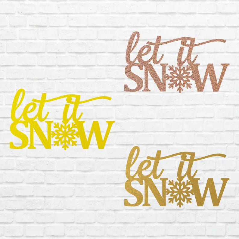 Let It Snow Metal Art, Snowflake Metal Artwork, Christmas Holiday Metal Wall Art, Metal Snowflake Decor, Metal Wall Decor