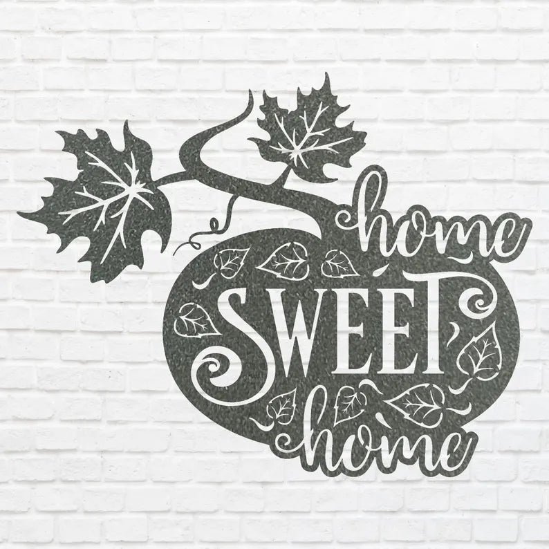 Home Sweet Home Metal Wall Art, Pumpkin Metal Wall Art, Laser Cut Home Sweet Home Sign, Metal Home Decor, Housewarming Gift