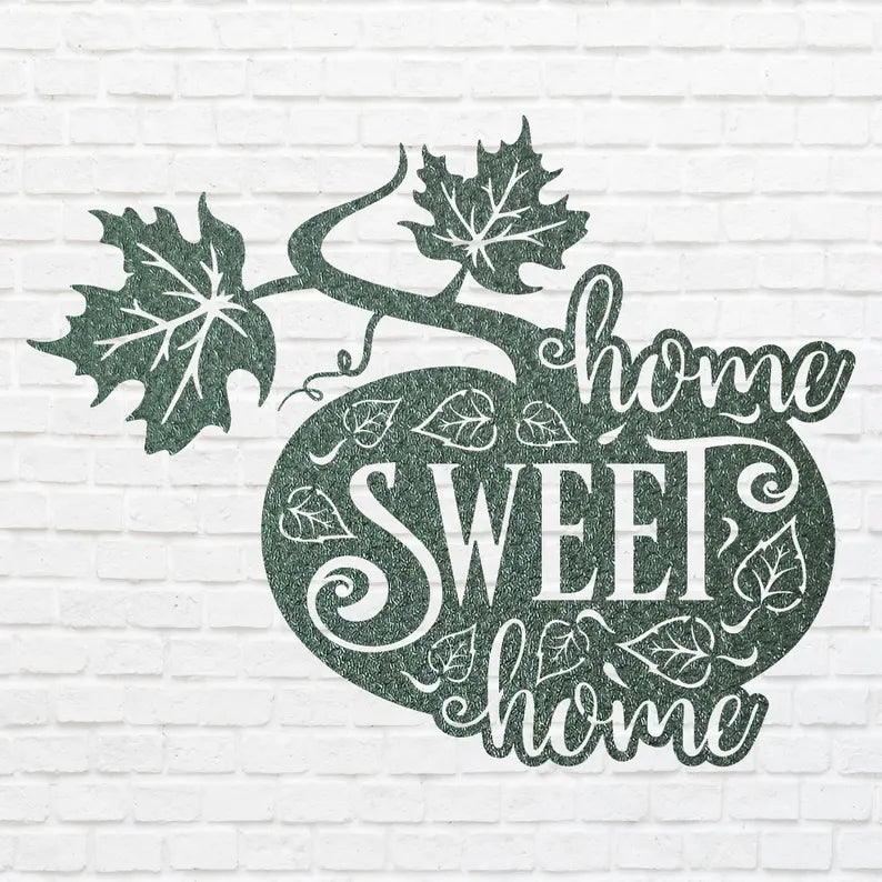 Home Sweet Home Metal Wall Art, Pumpkin Metal Wall Art, Laser Cut Home Sweet Home Sign, Metal Home Decor, Housewarming Gift