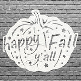 Happy Fall Yall Metal Wall Art, Pumpkin Metal Wall Art, Fall Home Decor, Laser Cut Happy Fall Yall Sign, Housewarming Gift