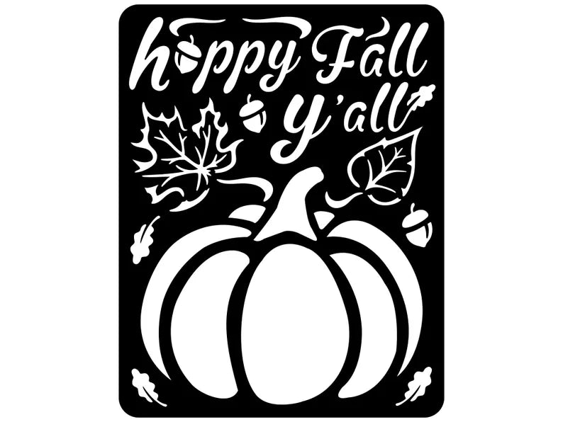 Happy Fall Yall Pumpkin Wall Art, Happy Fall Yall Metal Wall Art, Fall Home Decor, Laser Cut Autumn Wall Sign, Housewarming Gift